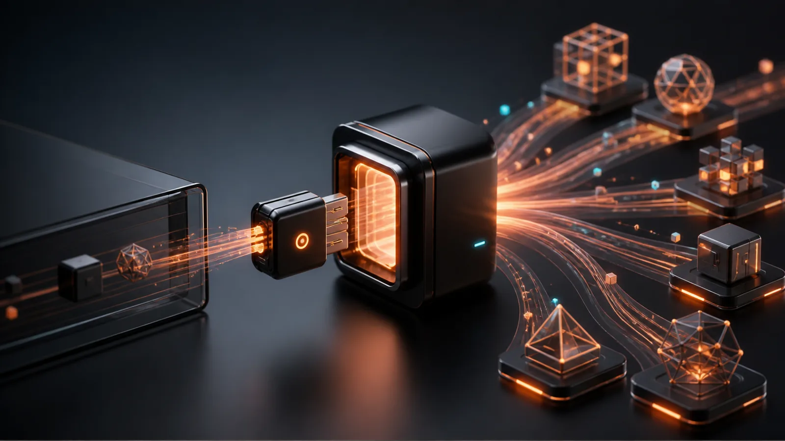 An elegant software connection moving from a single endpoint into a unified multi-model gateway